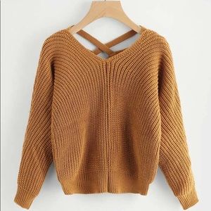 Criss Cross V Back Sweater